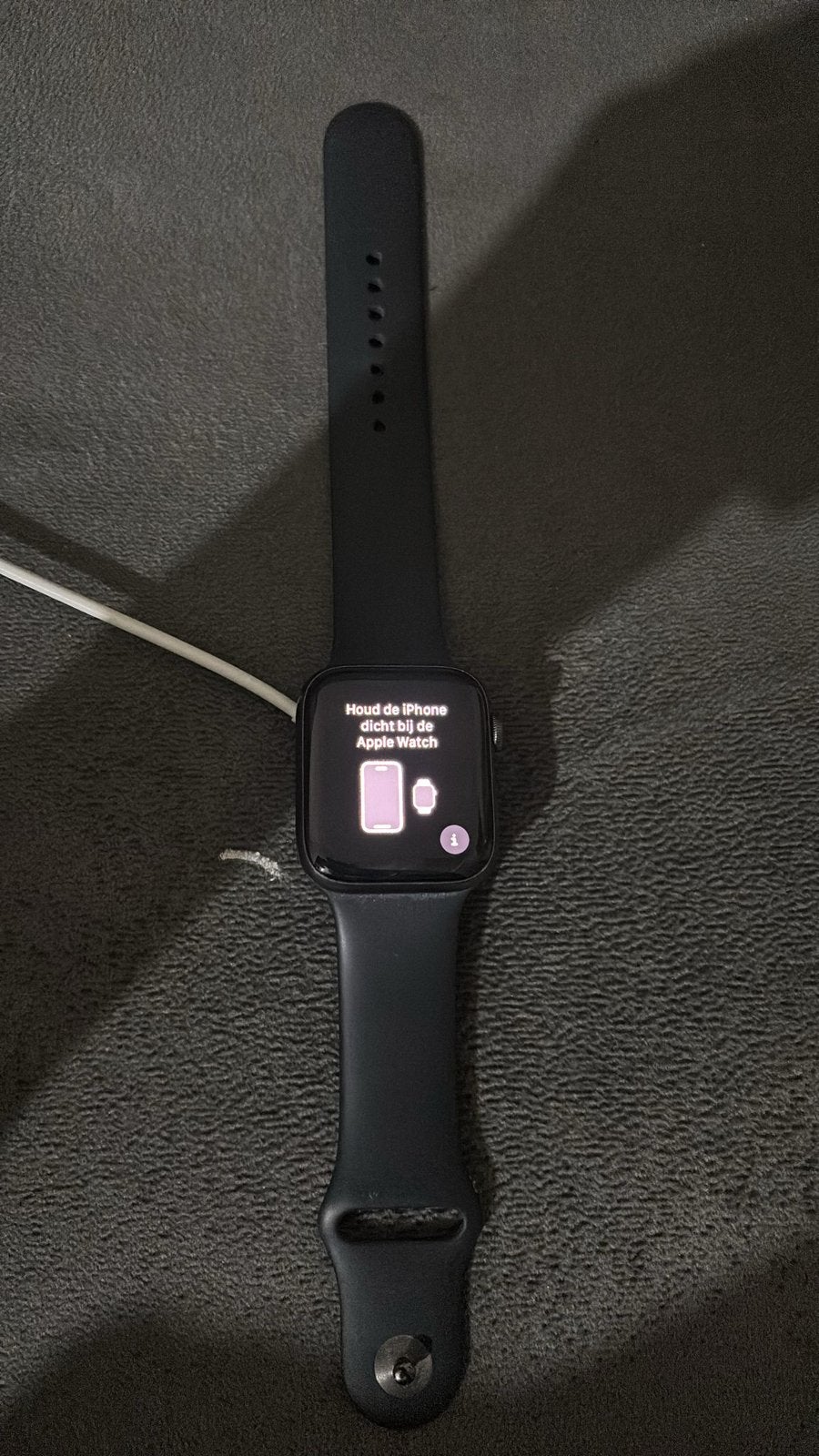 Apple Watch SE 44mm oplader + extra bandje, Ophalen, Zo goed als nieuw, Blauw