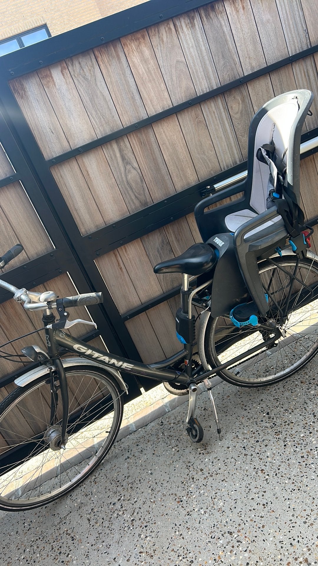 Damesfiets met kinderzitje - velo femme avec porte bebe, Enlèvement, 1 siège, Utilisé, Vitesses