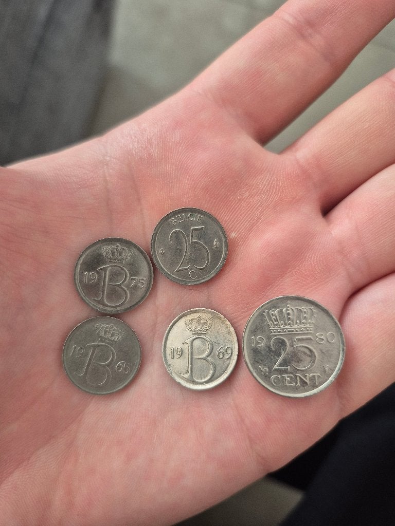 25 cent Muntstukken België, Postzegels en Munten, Munten | België, Ophalen of Verzenden