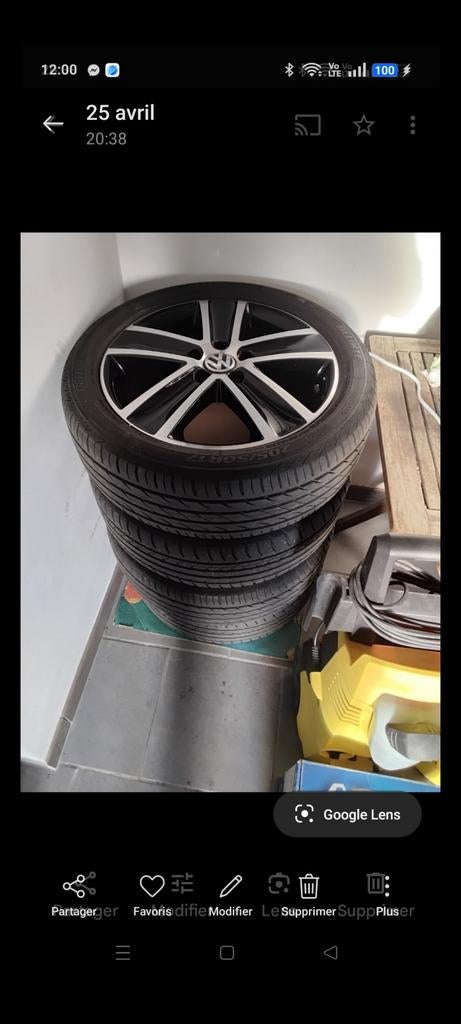 Cinq roues en alliage VW Caddy 205/50R17/93H, Particulier, Achat