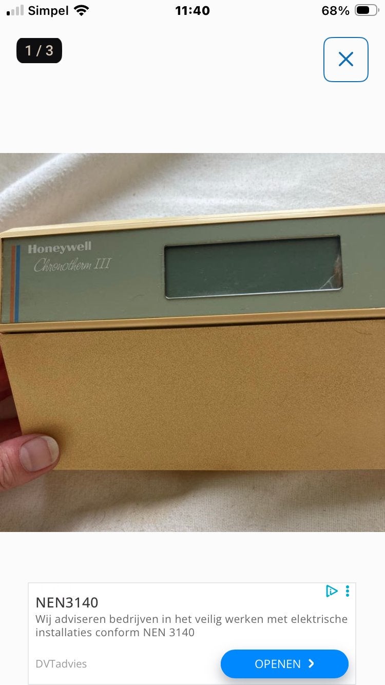 Thermostat Honeywell Chronotherm III - Fonctionne parfait, Enlèvement ou Envoi, Utilisé