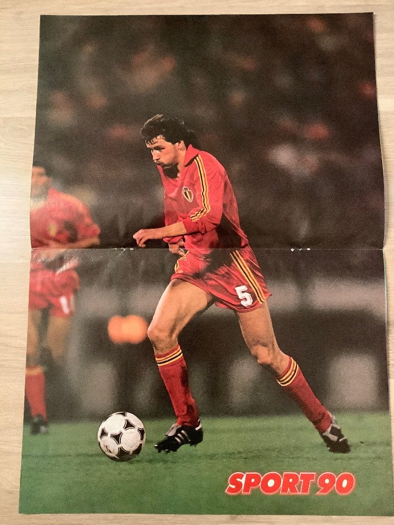 Poster Rode Duivel Bruno Versavel uit 1990, Verzamelen, Ophalen of Verzenden, Zo goed als nieuw, Poster, Plaatje of Sticker