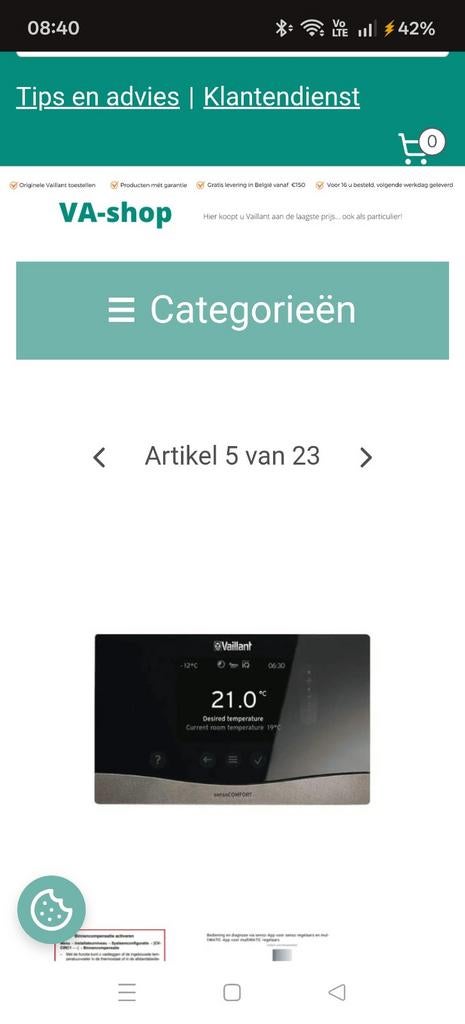 Vaillant Sensocomfort VRC720, Enlèvement, Comme neuf