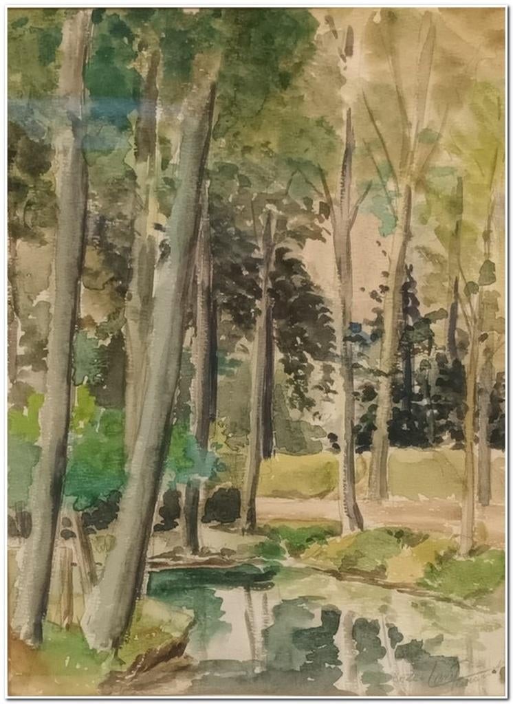 Fernand Cornet (1922–2012) - Aquarel/ tekening op papier, Enlèvement