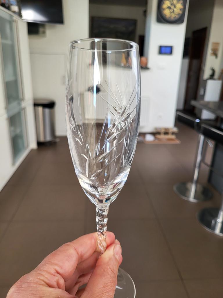 Flûtes cristal d’arqué epi, Enlèvement, Comme neuf