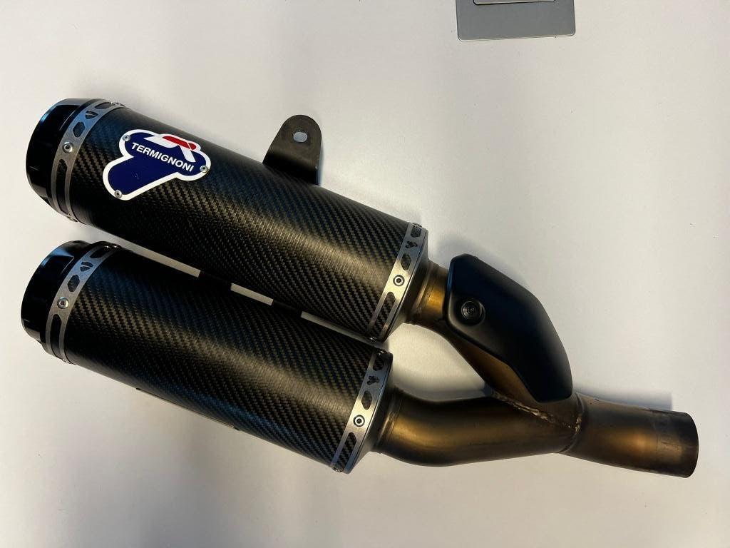 Carbon Racing silencers Termignoni Ducati, Motoren, Onderdelen | Ducati, Ophalen of Verzenden, Gebruikt
