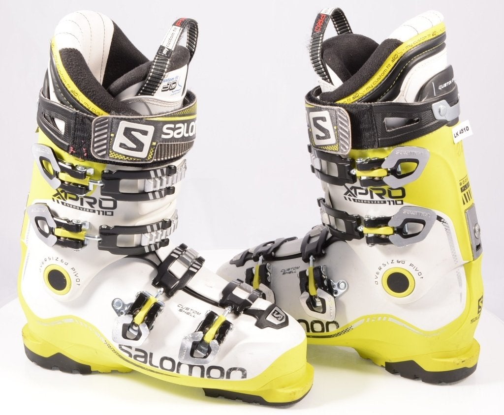 40,5; 41EU skischoenen SALOMON X PRO 110, WHITE/yellow, Sport en Fitness, Gebruikt, Verzenden, Schoenen, Salomon