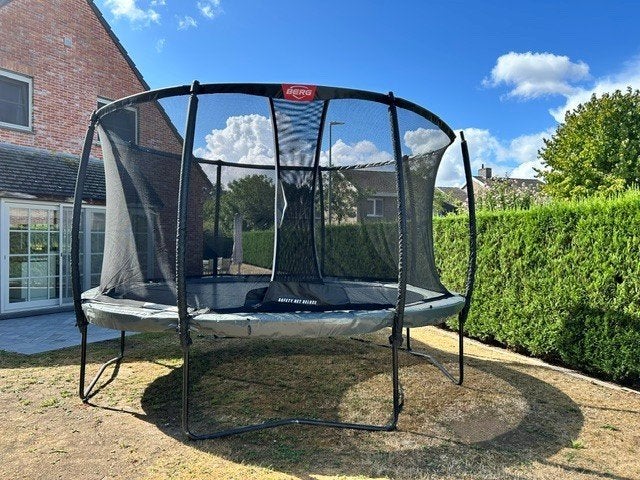 Trampoline BERG - springopp. rond 380 CM, Kinderen en Baby's, Speelgoed | Buiten | Trampolines, Ophalen, Gebruikt