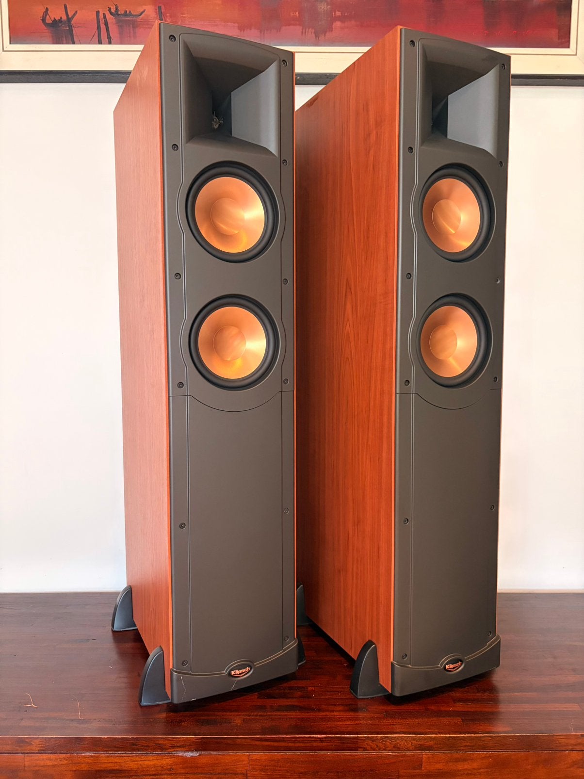 Klipsch RF62 Ref. IV Cherry luidsprekers (paar), Ophalen, Zo goed als nieuw, Vloerstaande luidspreker, Overige merken