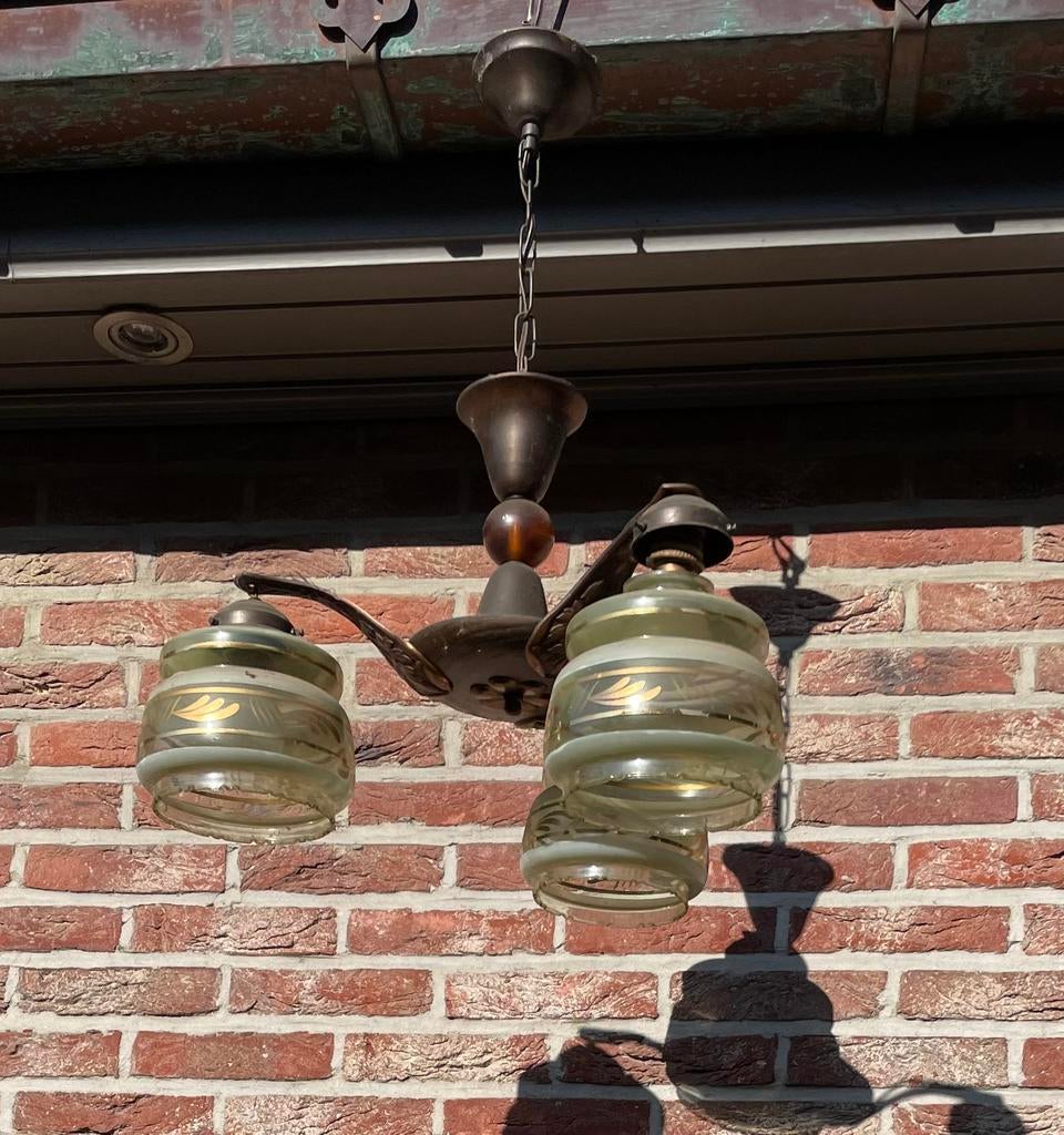 3 antieke kroonluchters, Ophalen