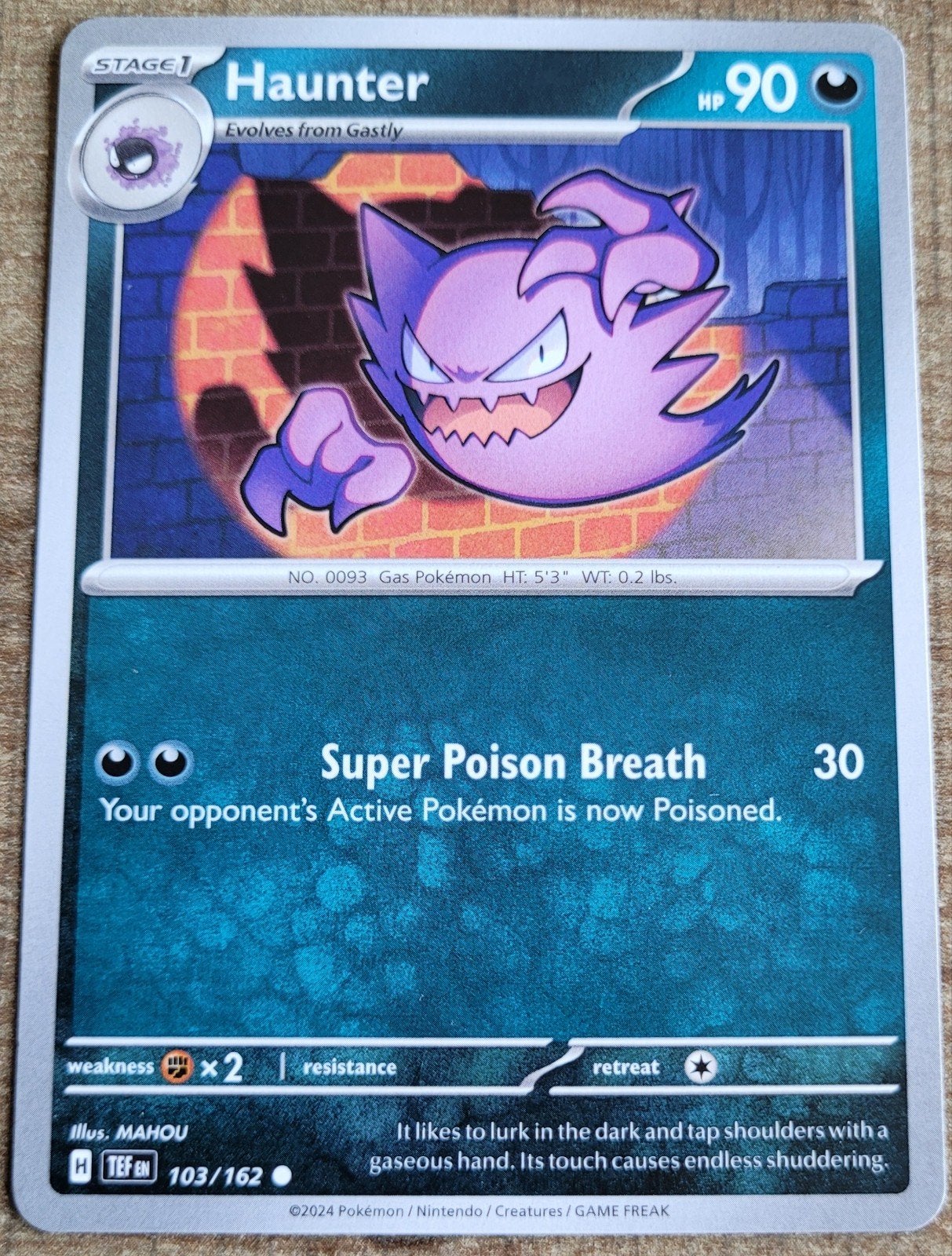 Haunter (103/162), Ophalen of Verzenden, Zo goed als nieuw, Losse kaart