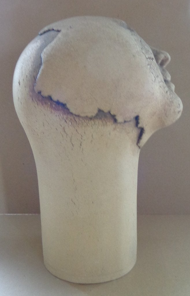 M. WIJNEN / MANSHOOFD / SCULPTUUR KERAMIEK / H=36cm / SIG, Ophalen, Gemerkt, Brutalistisch, 20 - 50 cm
