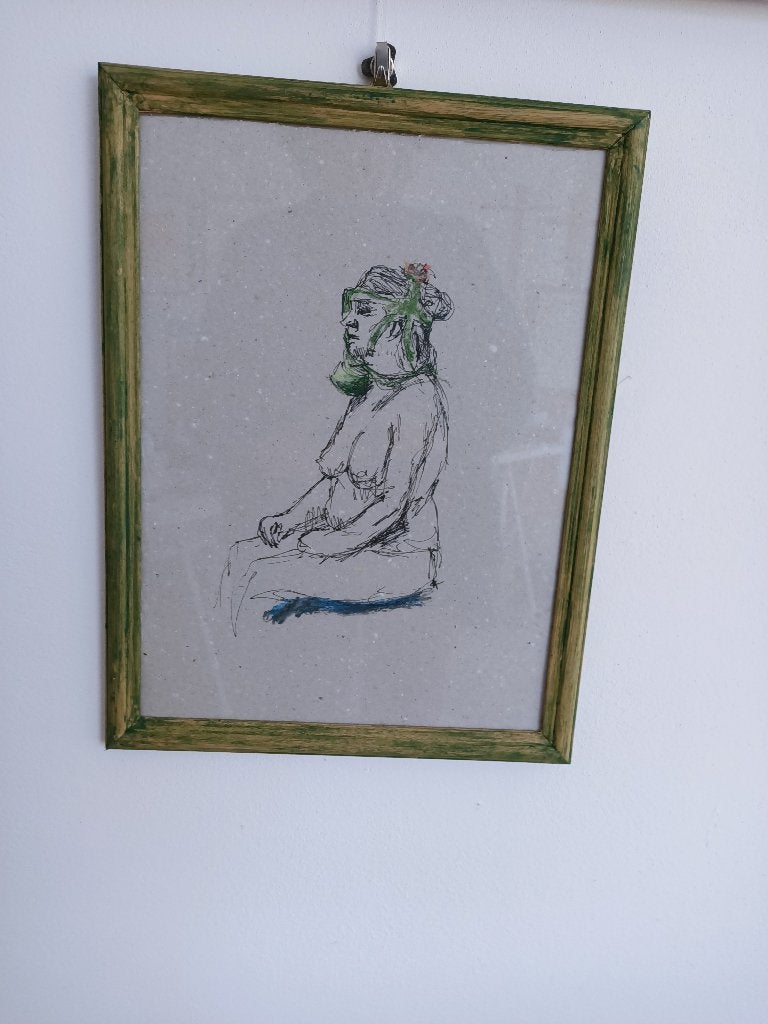 tekening naar levend model, Ophalen, Tekening