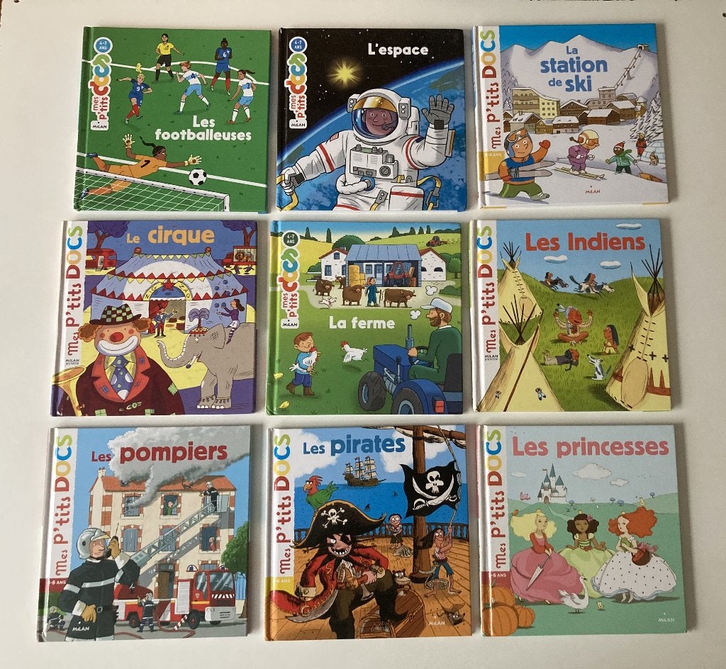 livre enfant "mes P'tits docs" - 9 titres au choix, Livres, Garçon ou Fille, Enlèvement, Utilisé, 4 ans