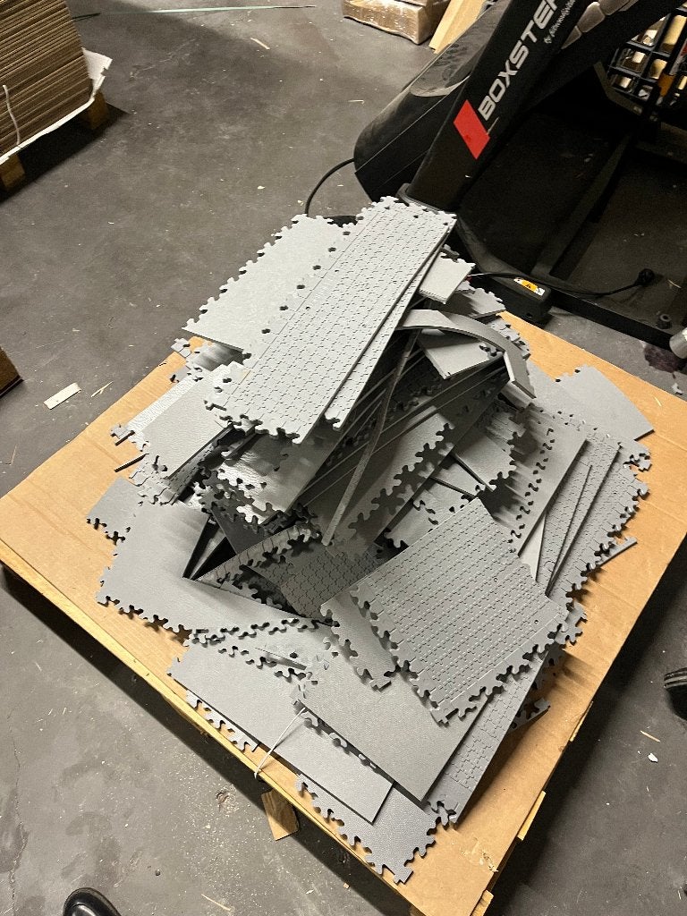 Enlèvement gratuit : lot restant de PVC ESD, Bricolage & Construction, Synthétique, Enlèvement, Utilisé, 10 à 30 cm