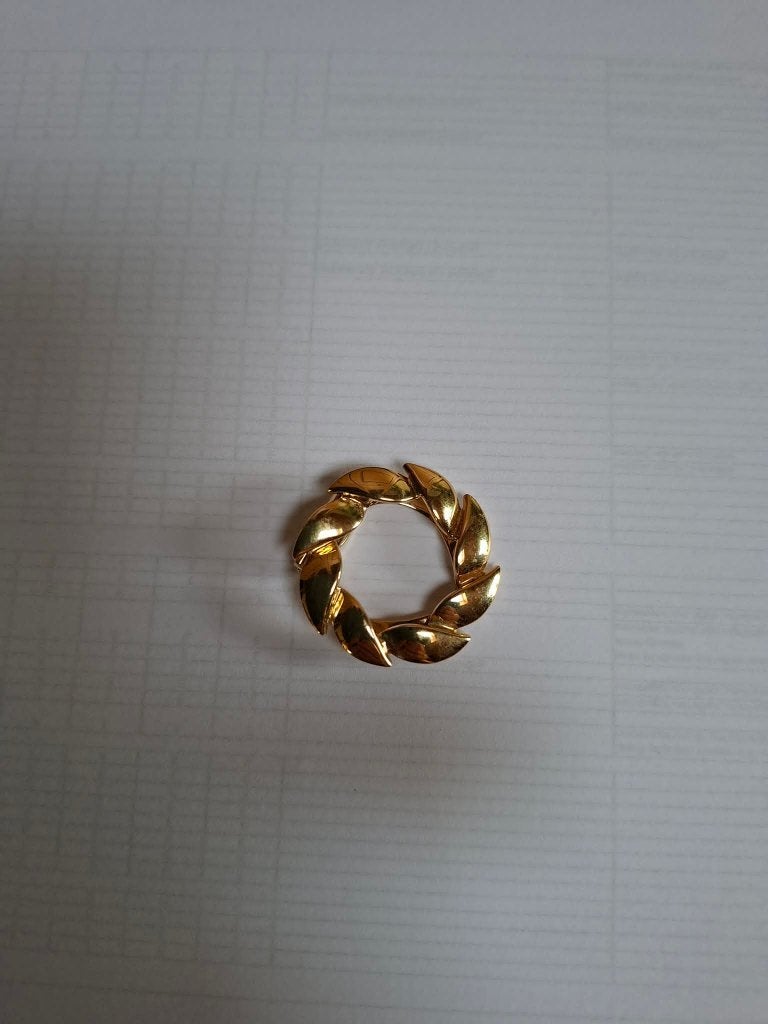 Goudkleurige sjaalclip NIEUWSTAAT, Handtassen en Accessoires, Broches, Overige materialen, Minder dan 4 cm, Ophalen of Verzenden