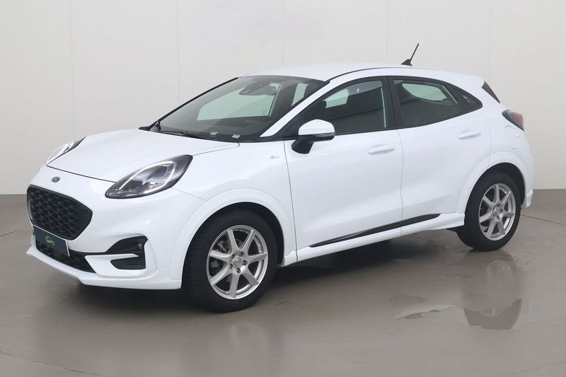 Ford Puma ecoboost mild-hybrid st-line 125, Auto's, 121 g/km, Overige bekleding, Parkeersensor, Wit