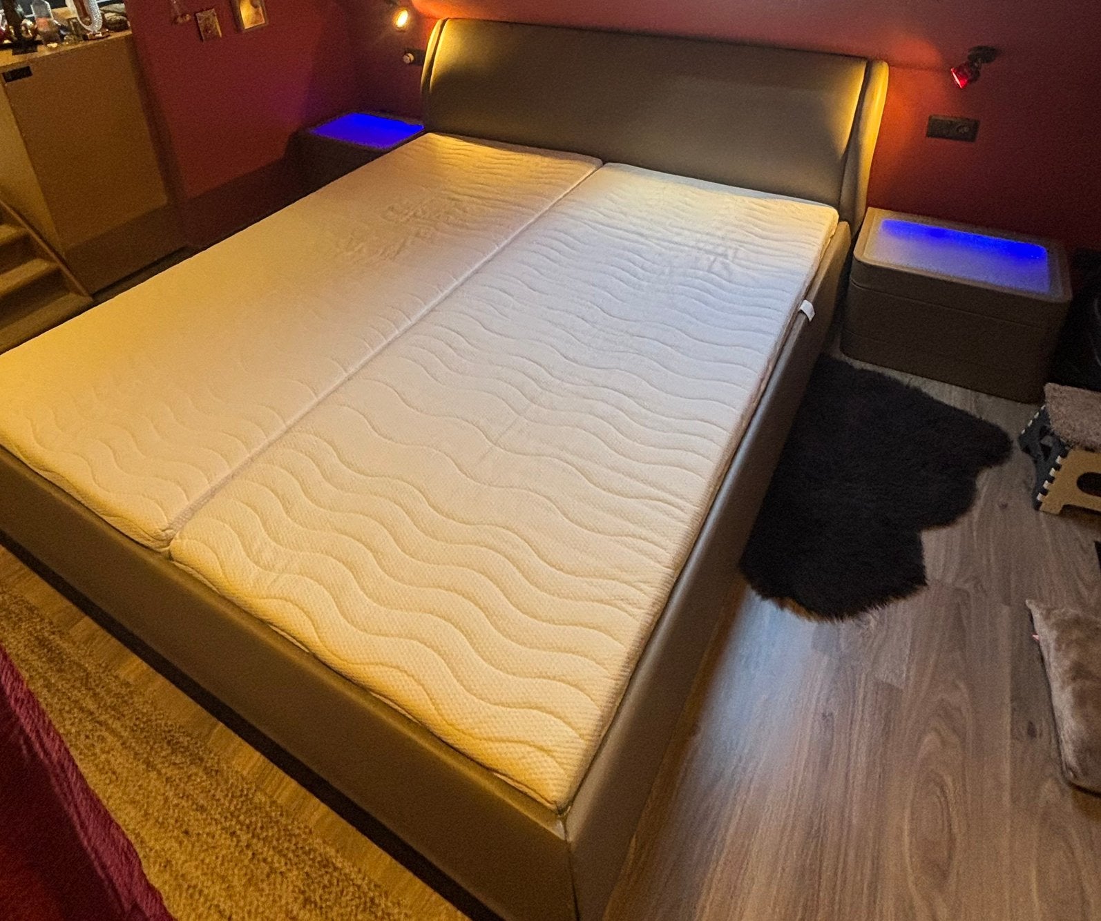 Tweepersoonsbed 180x200, Ophalen, Overige kleuren, Zo goed als nieuw, 180 cm