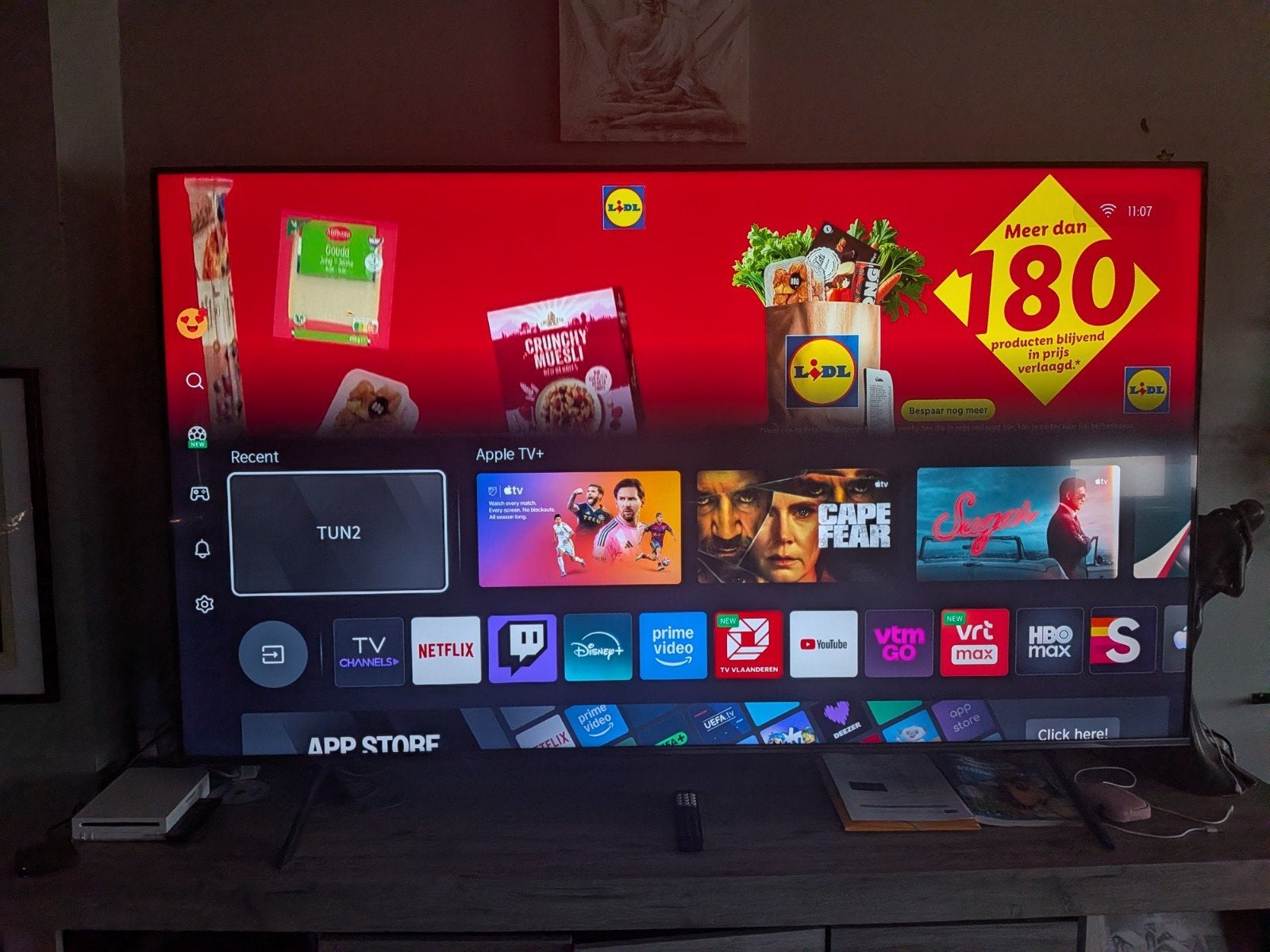 Téléviseur intelligent 4K Hisense 85E7NQ Pro 85 pouces, 120 Hz, Comme neuf, Enlèvement, 100 cm ou plus