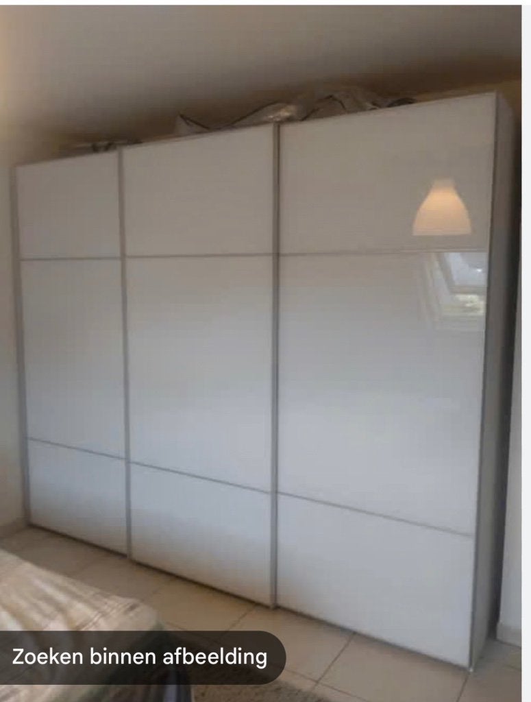 3 portes vitrées coulissantes, Avec porte(s), 200 cm ou plus, Comme neuf, Verre
