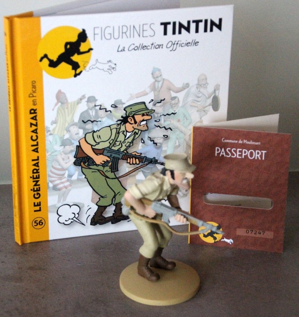Moulinsart figurine n 56 Gen Alcazar Tintin Hergé Kuifje, Verzenden, Kuifje, Zo goed als nieuw, Beeldje of Figuurtje