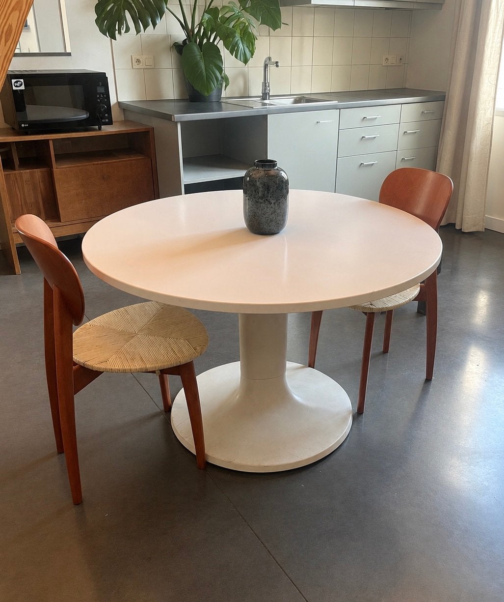 Vintage tulptafel  (Ø 115 cm), Rond, 100 à 150 cm, Enlèvement, Utilisé
