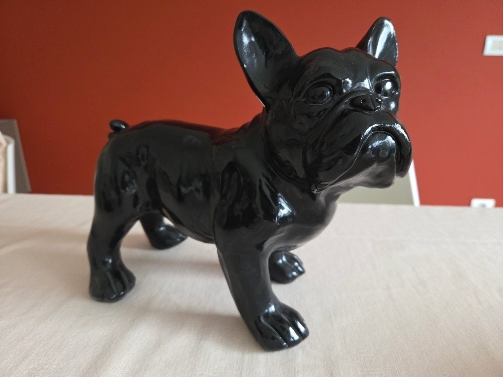 Franse bulldog keramiek zwart - frenchie, Ophalen