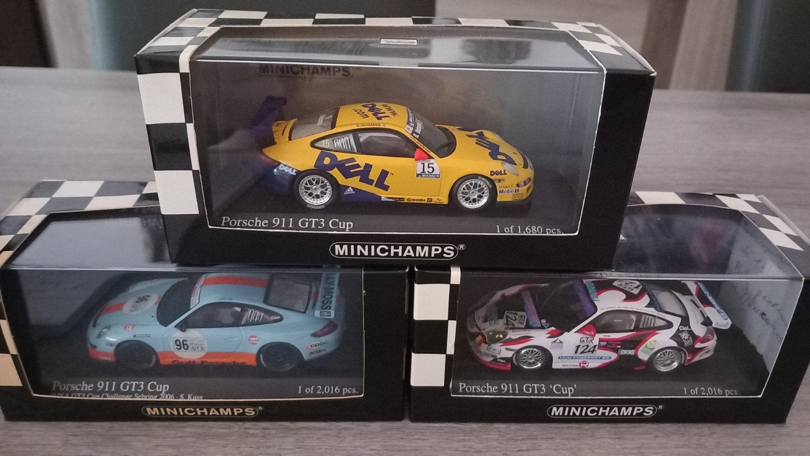 Minichamps Set Porsche 911 GT3 ( Cup/RSR ) 1:43, Ophalen, Nieuw, Auto, MiniChamps