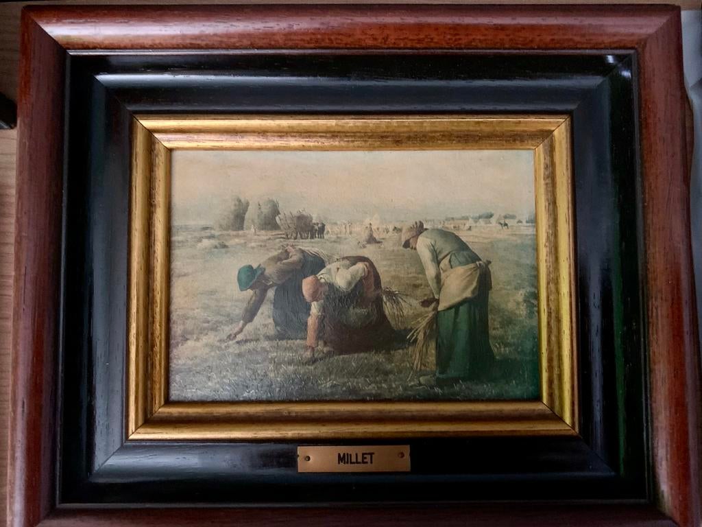 Olie schilderijtje van Franse kunst schilder J-F  Millet, Antiek en Kunst, Kunst | Schilderijen | Klassiek, Ophalen