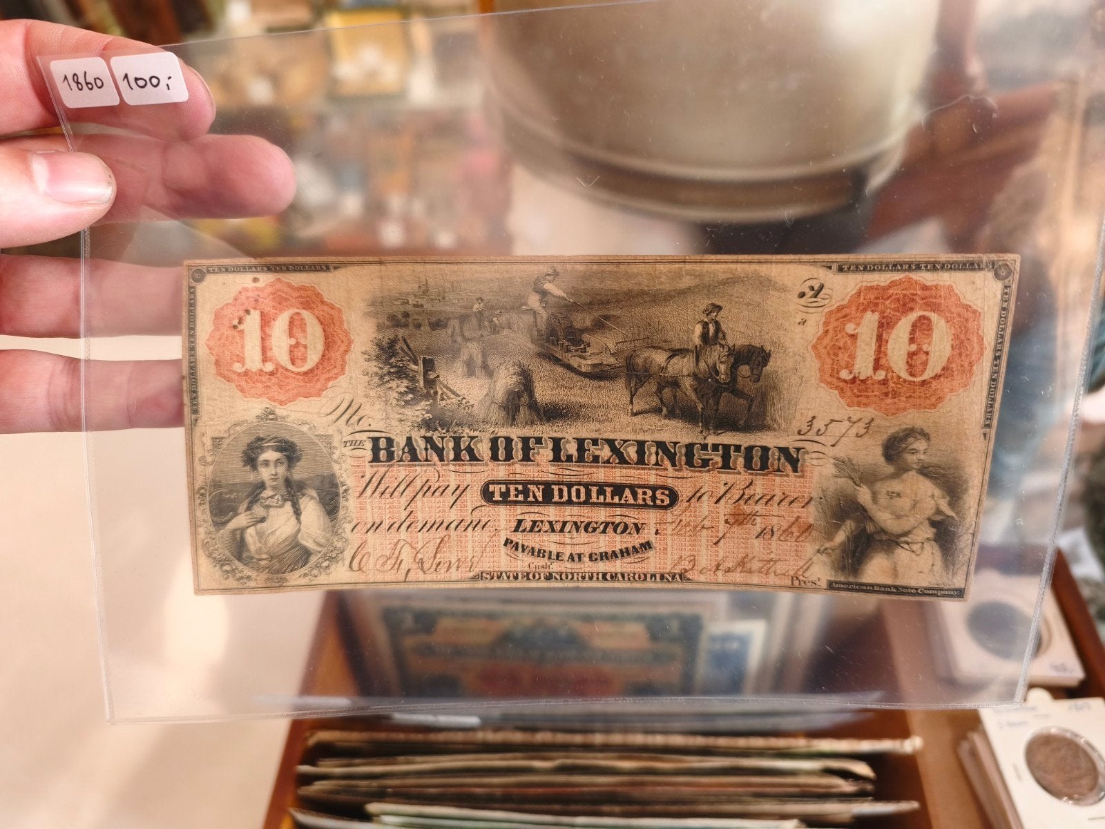 10 dollars 1860 North Carolina, Timbres & Monnaies, Enlèvement ou Envoi