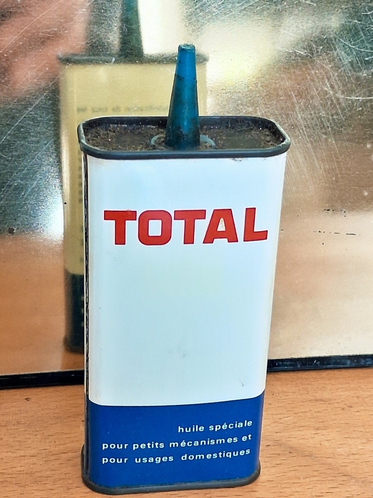 vintage olieblik TOTAL, Verzamelen, Ophalen of Verzenden, Zo goed als nieuw