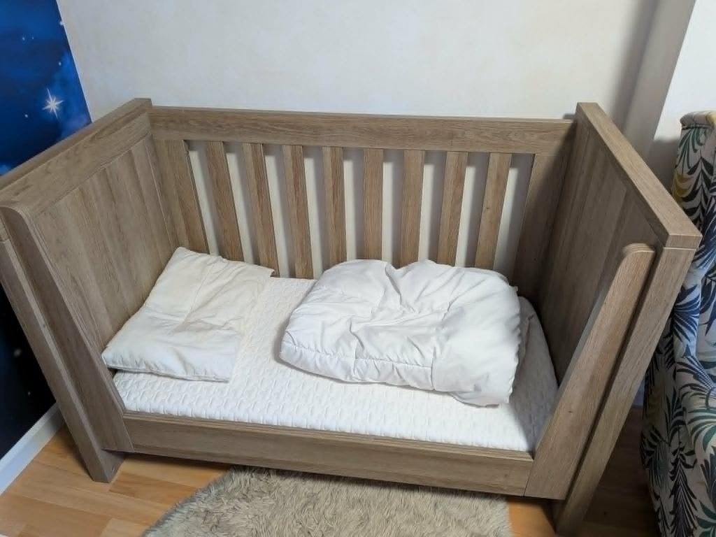 Meegroeibed van The Wood Factory, Ophalen, 85 tot 100 cm, Gebruikt, Matras