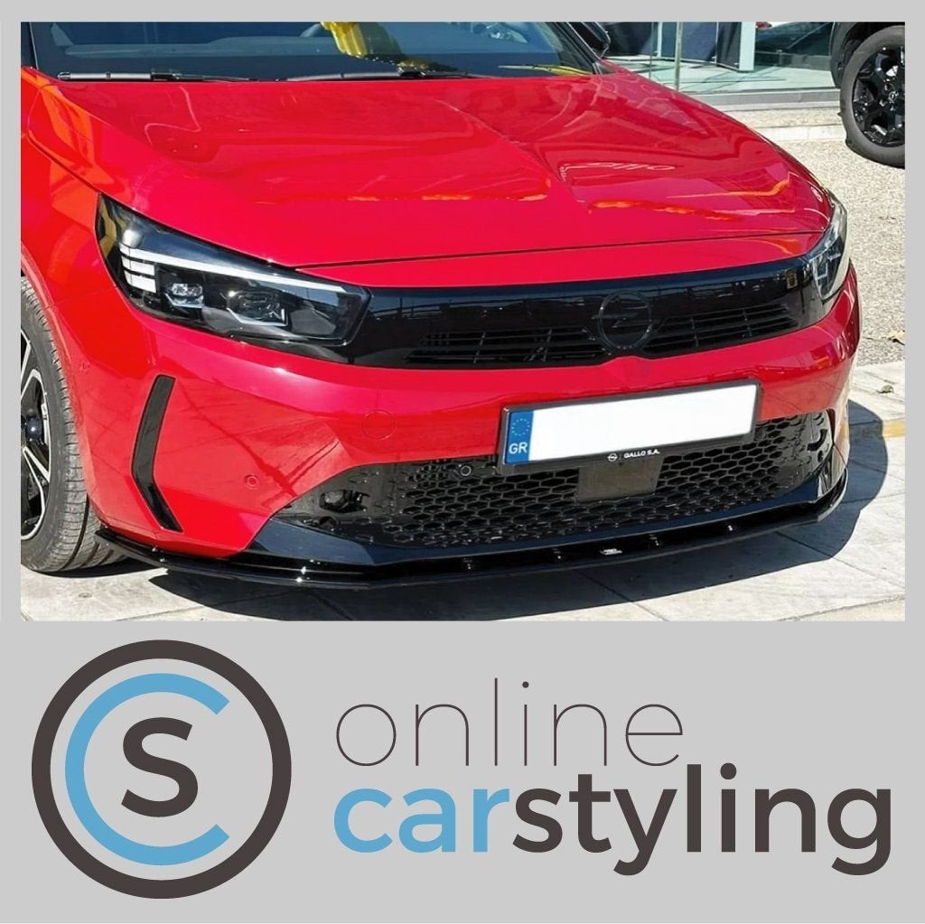Voorbumper diffuser Opel Corsa F Facelift Glossy black, -, Voor, -, Opel