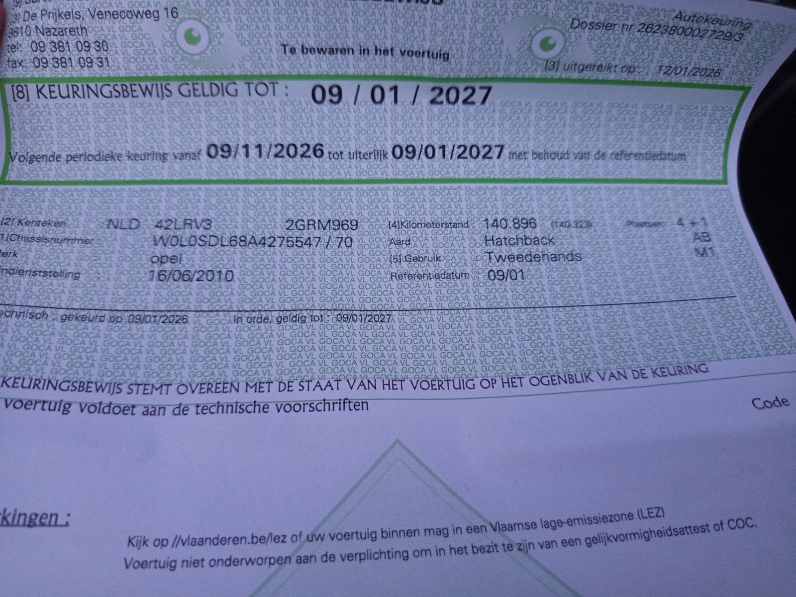 Opel Corsa automaat, Postzegels en Munten, Aandelen en Waardepapieren, Ophalen