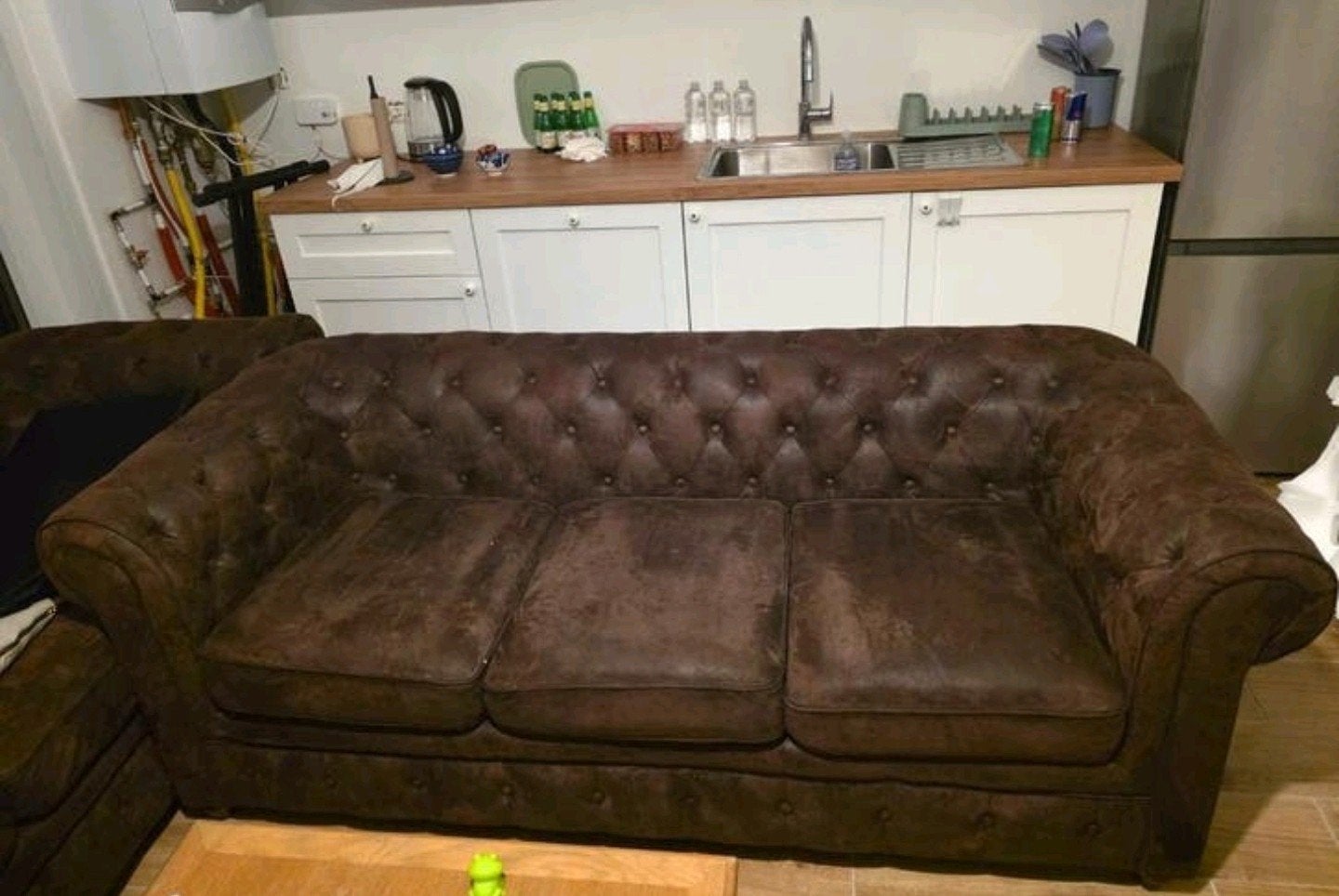 3zit zetel chesterfield look, Huis en Inrichting, Ophalen