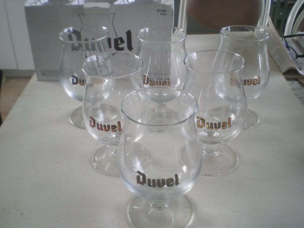 6 Duvel glazen 33 cl 12 euro voor de 6, Enlèvement, Neuf, Duvel