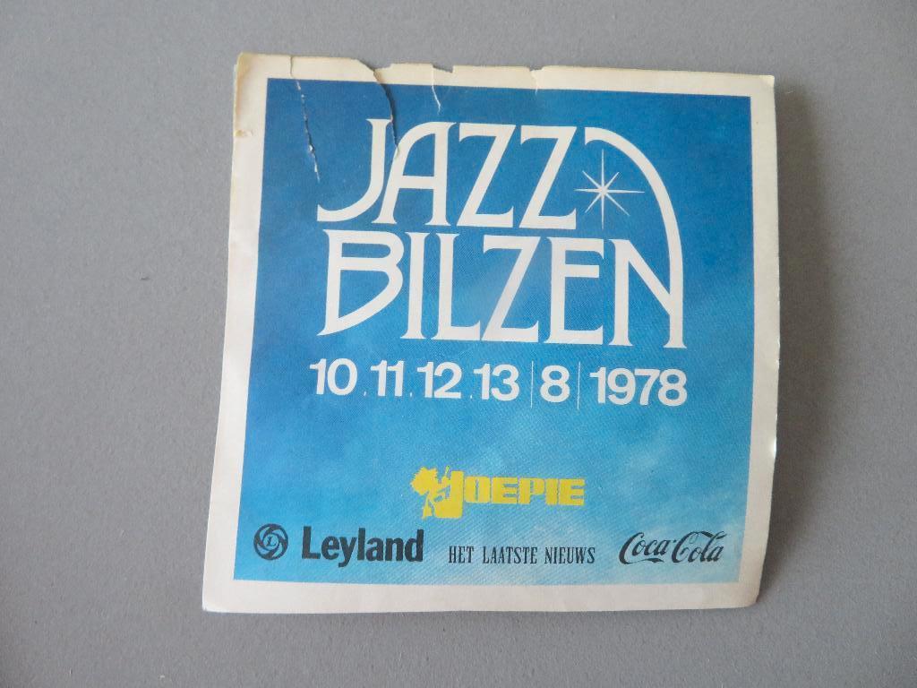 sticker Jazz Bilzen 1978, Ophalen of Verzenden, Zo goed als nieuw, Overige typen