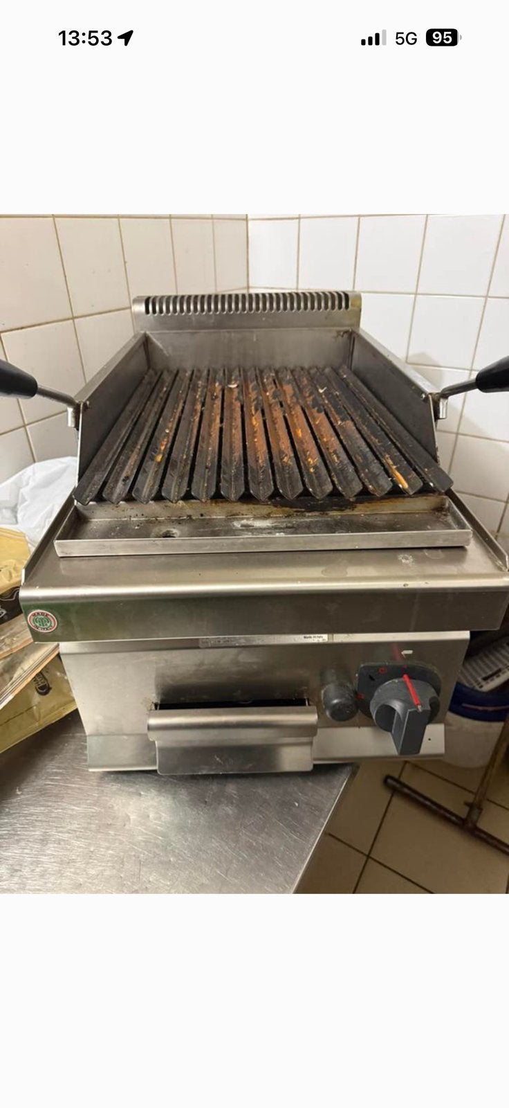 Grill au gaz professionel, Enlèvement