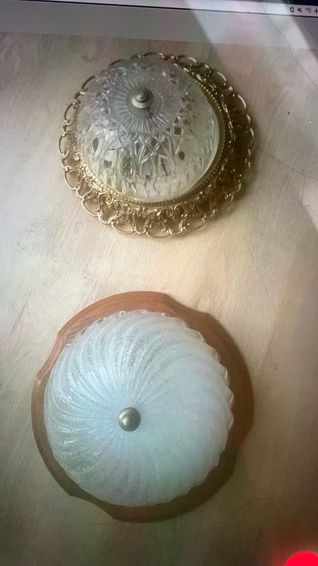 2 plafond armaturen, Ophalen, Gebruikt, Plafondlamp, Art deco