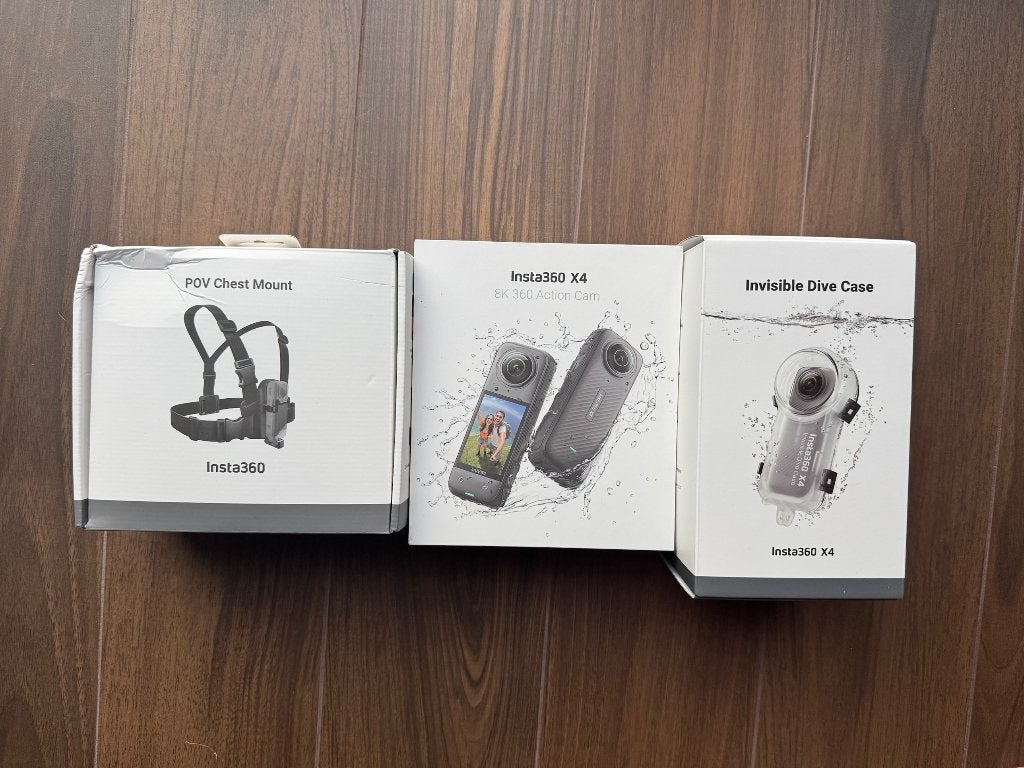 Insta360 X4 8K 360 + 2 accu's + borstmount + duikbehuizing, Verzenden, Gebruikt, Overige merken