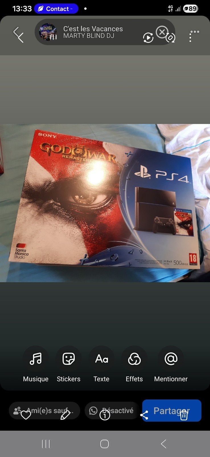 Ps4 neuve, Consoles de jeu & Jeux vidéo, Neuf, 500 GB, Enlèvement ou Envoi, Avec 1 manette
