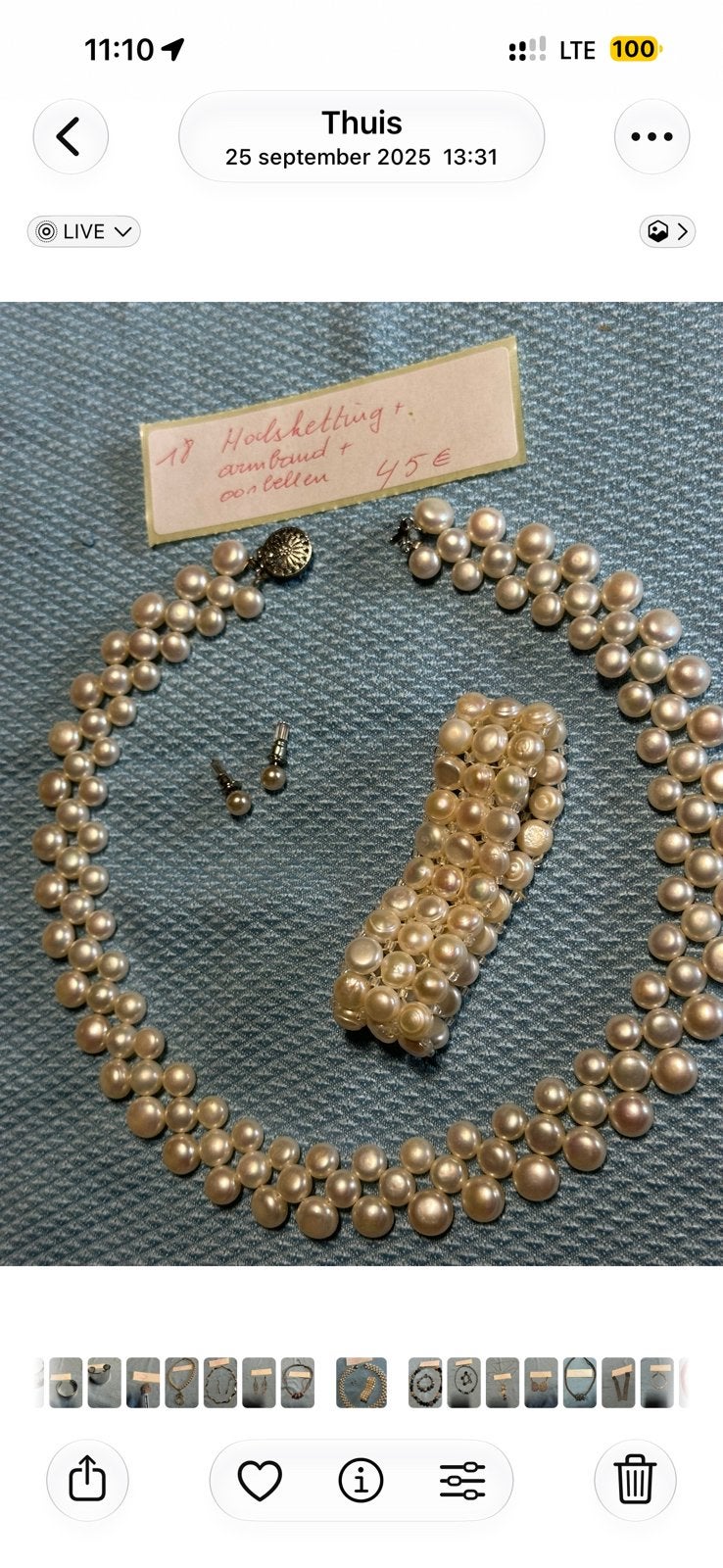 Halsketting en armband, Ophalen, Gebruikt