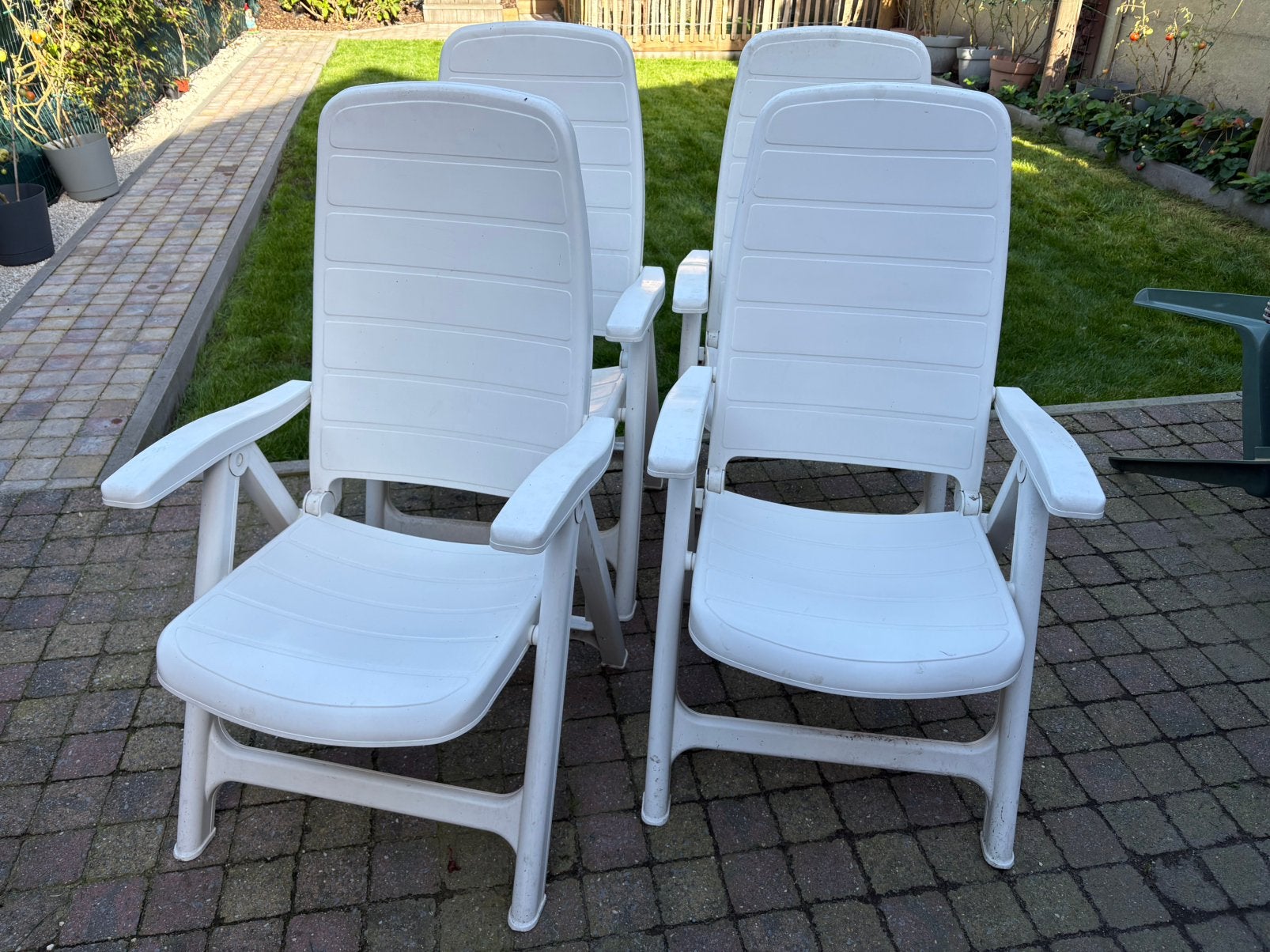 4 kantel tuinstoelen, Enlèvement, Utilisé