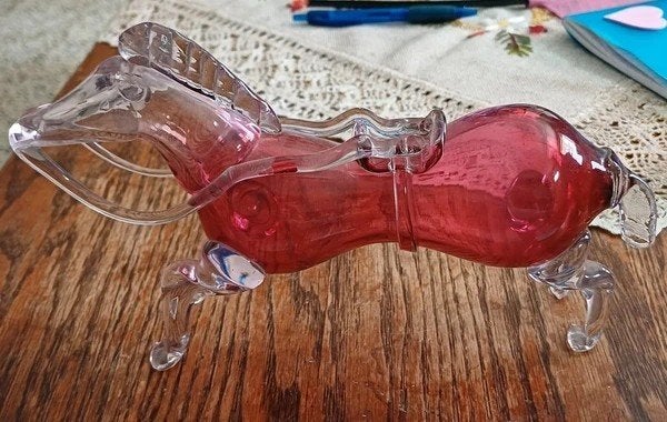 Ancien Cheval en Verre Soufflé  "Bousillé" de Verrier, Antiquités & Art, Envoi