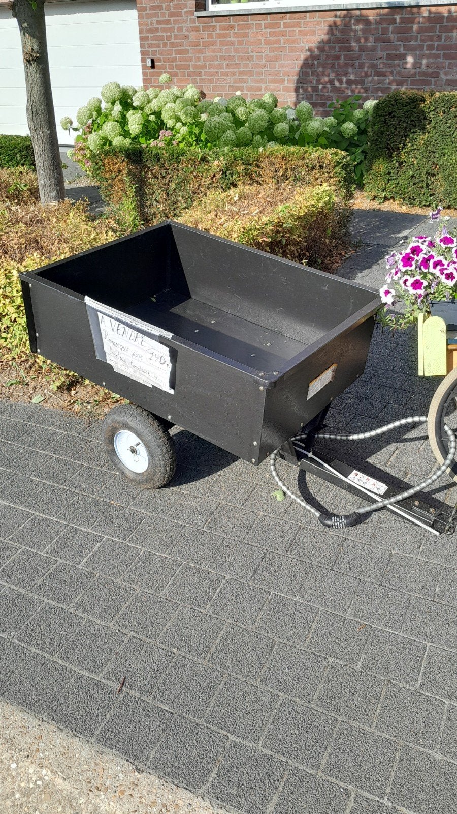 Remorque pour Tracteur tondeuse, Enlèvement, Comme neuf
