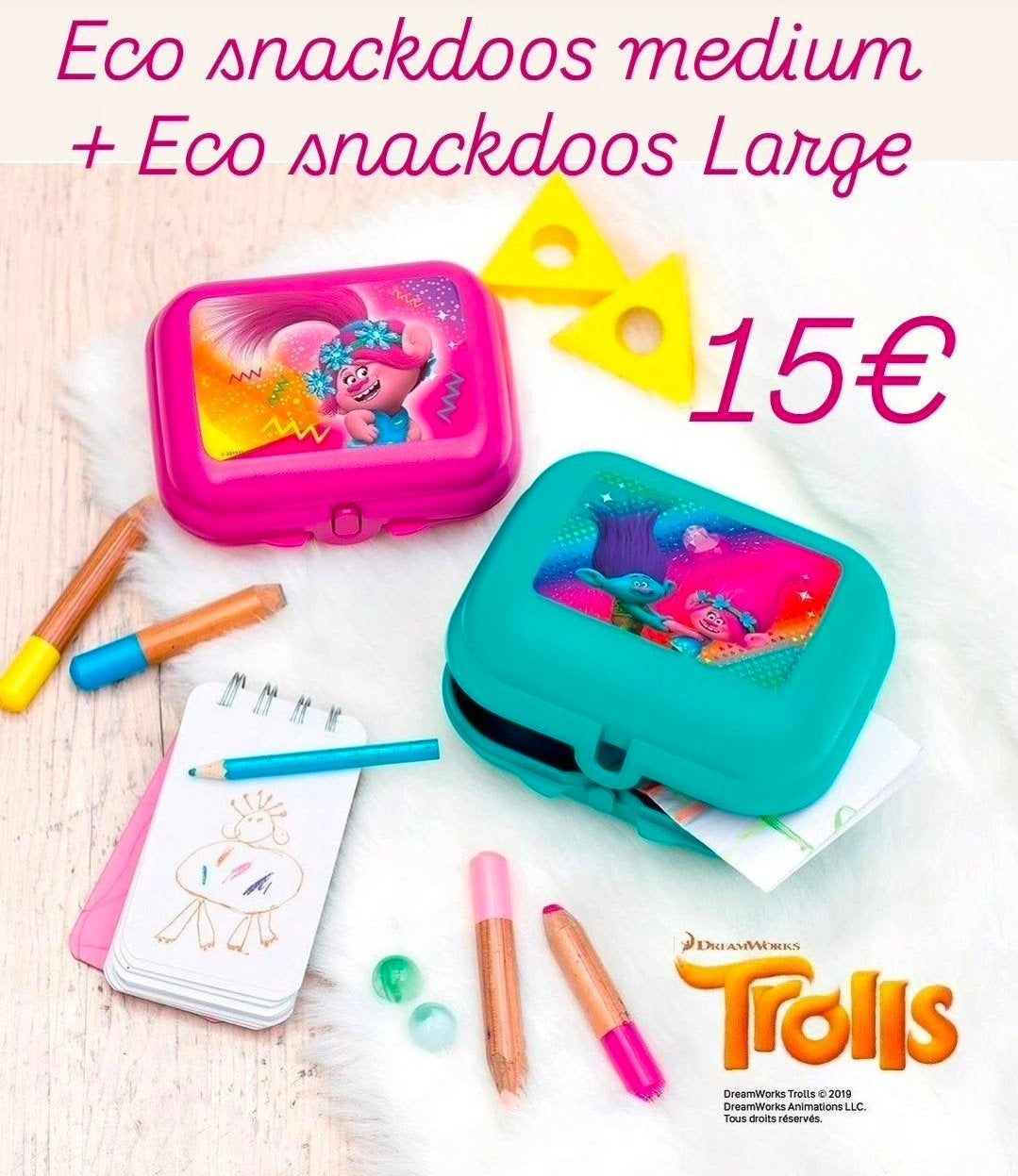 Ensemble Tupperware de Trolls, Maison & Meubles, Cuisine| Tupperware, Enlèvement ou Envoi, Neuf