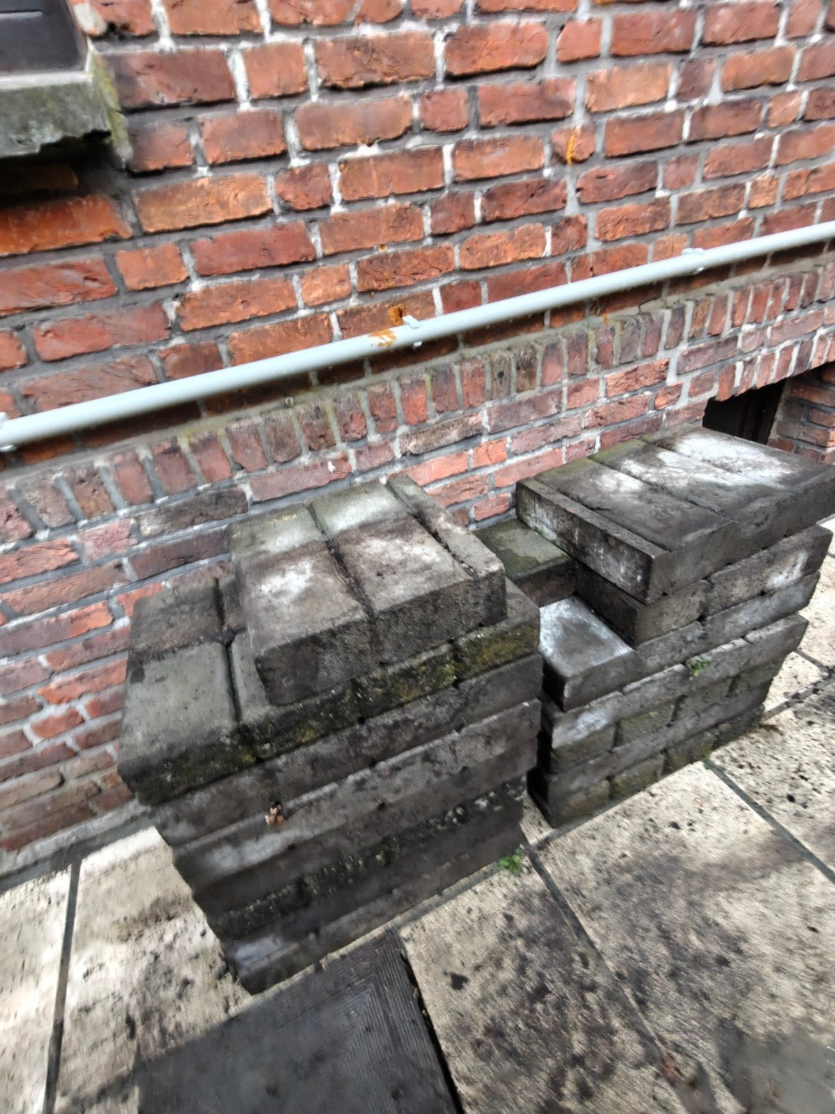 Betonklinkers gratis, Tuin en Terras, Tegels en Klinkers, Ophalen, Gebruikt, Beton
