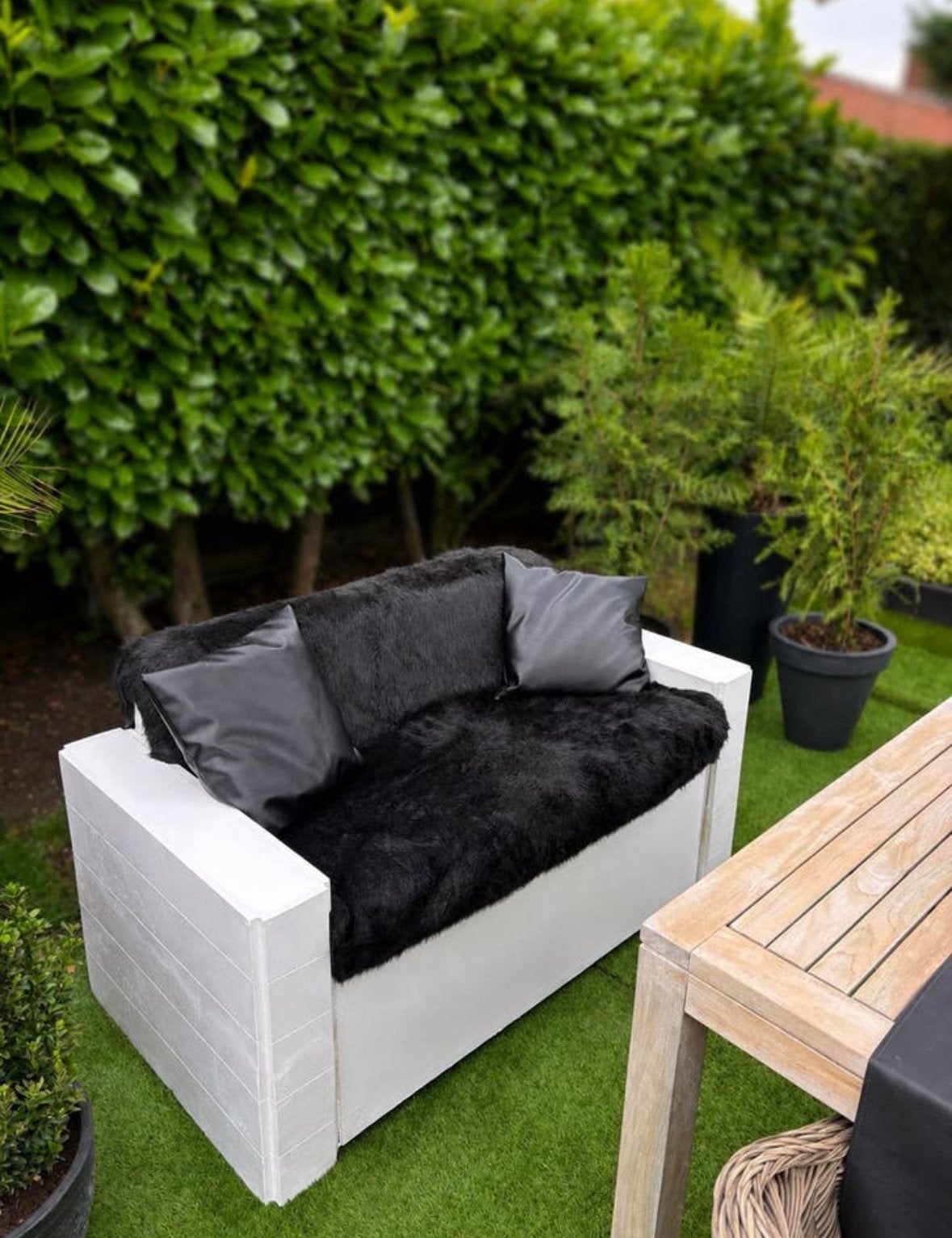 Canapé de salon de jardin - 144 cm, Enlèvement, Utilisé, Bois