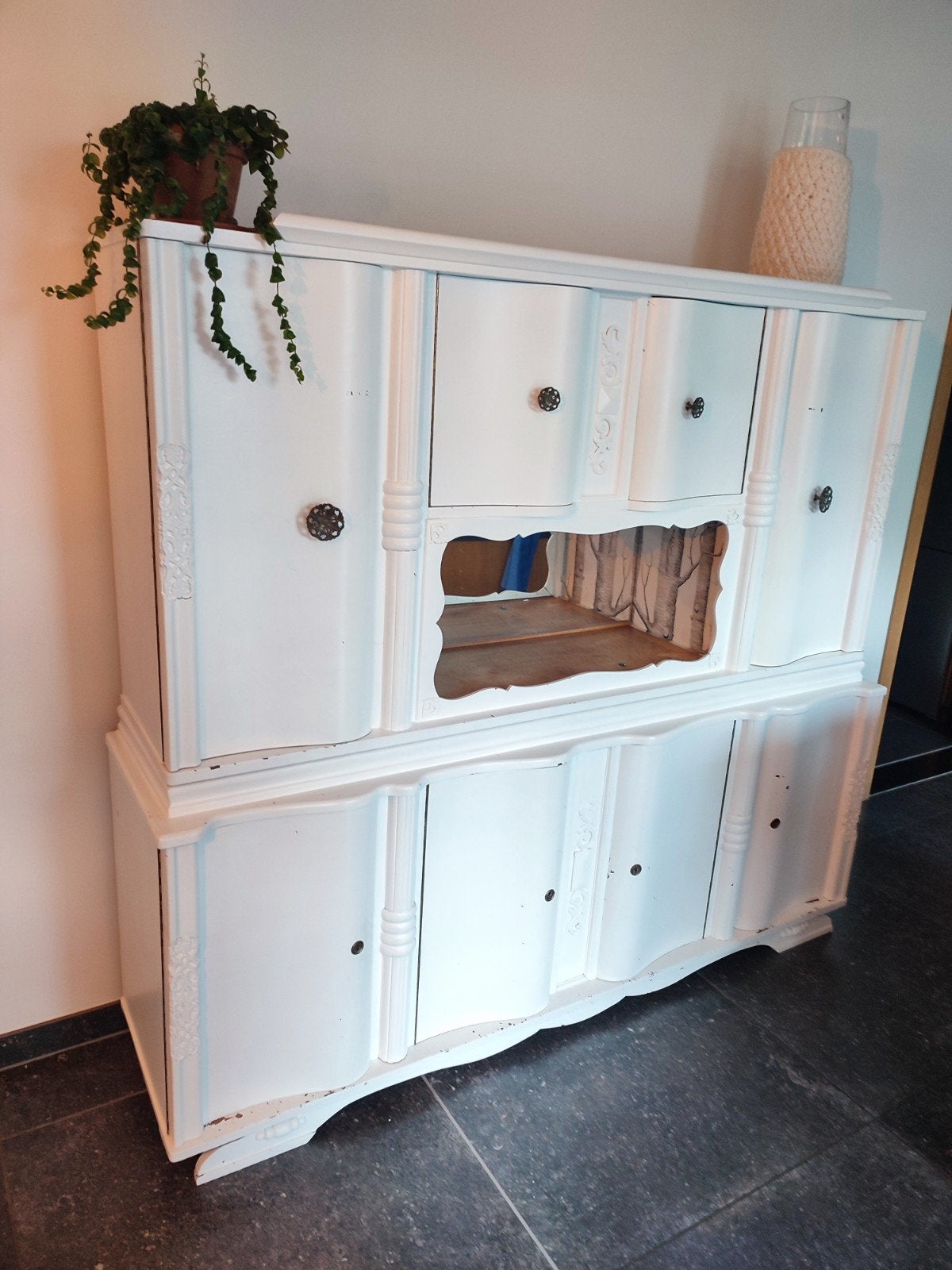 Vintage fifties kast, eik, Ophalen, Gebruikt, Eikenhout, 150 tot 200 cm