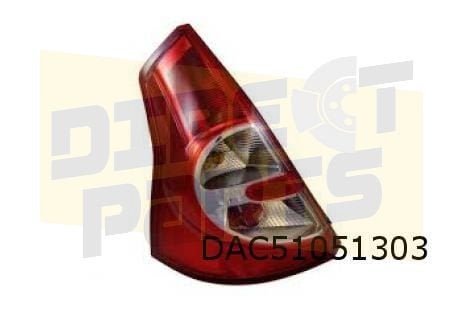 Dacia Sandero (6/08-11/12) achterlicht Links (Zonder fitting, -, -, -, Envoi